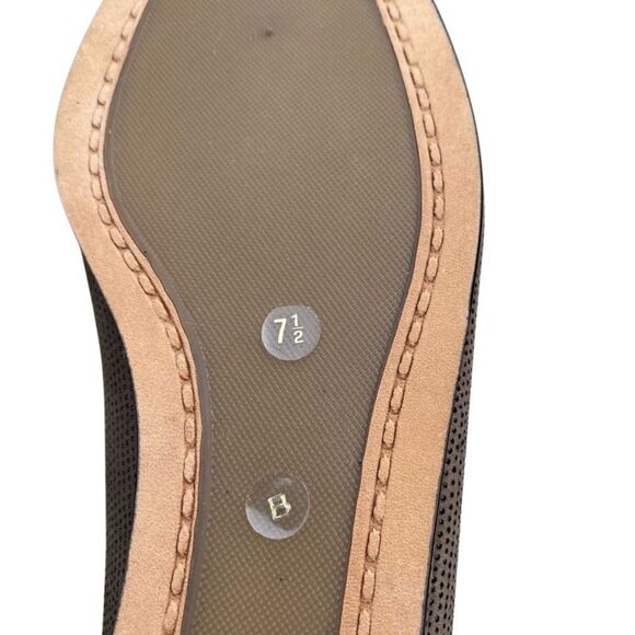 Bruno Magli Leather Mini Wedge Peep Toe Heels Taupe 7.5 - Picture 8 of 9